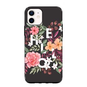 CaseCompany Hello in flowers: iPhone 12 mini Tough Case