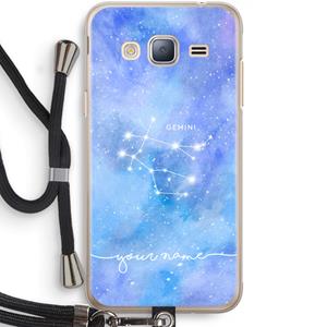 CaseCompany Sterrenbeeld - Licht: Samsung Galaxy J3 (2016) Transparant Hoesje met koord