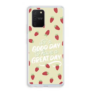 CaseCompany Don't forget to have a great day: Samsung Galaxy S10 Lite Transparant Hoesje