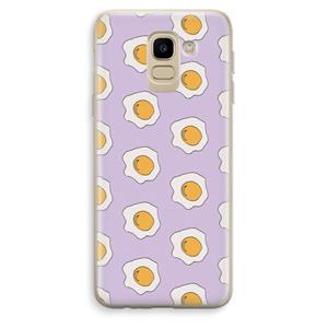 CaseCompany Bacon to my eggs #1: Samsung Galaxy J6 (2018) Transparant Hoesje