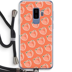 CaseCompany Just peachy: Samsung Galaxy S9 Plus Transparant Hoesje met koord