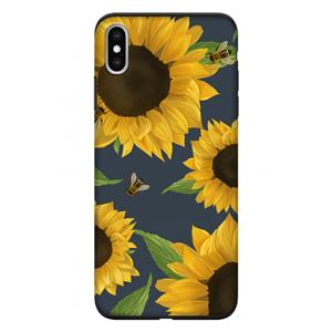 CaseCompany Sunflower and bees: iPhone XS Max Tough Case