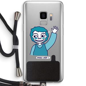 CaseCompany Zwaai: Samsung Galaxy S9 Transparant Hoesje met koord