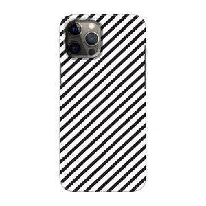 CaseCompany Strepen zwart-wit: Volledig geprint iPhone 12 Pro Max Hoesje