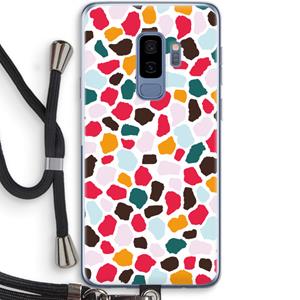 CaseCompany Colored Giraffe: Samsung Galaxy S9 Plus Transparant Hoesje met koord