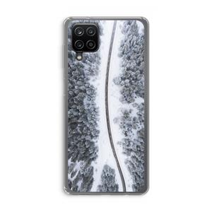 CaseCompany Snøfall: Samsung Galaxy A12 Transparant Hoesje
