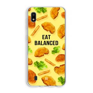 CaseCompany Eat Balanced: Samsung Galaxy A10 Transparant Hoesje