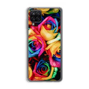 CaseCompany Neon bloemen: Samsung Galaxy A12 Transparant Hoesje