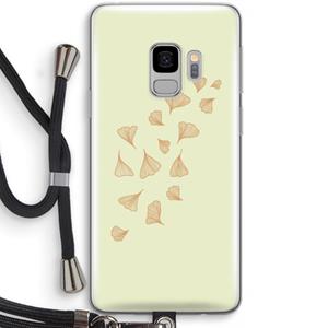 CaseCompany Falling Leaves: Samsung Galaxy S9 Transparant Hoesje met koord