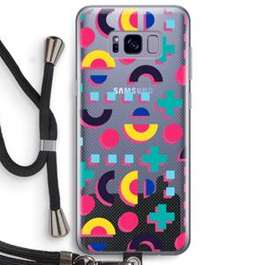 CaseCompany 8-bit N°2: Samsung Galaxy S8 Plus Transparant Hoesje met koord