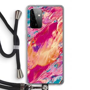 CaseCompany Pastel Echoes: Samsung Galaxy A72 5G Transparant Hoesje met koord