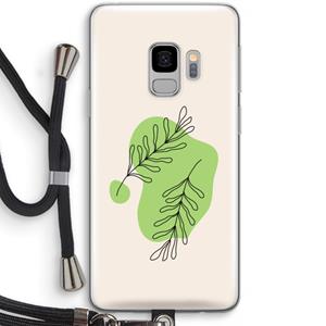 CaseCompany Beleaf in you: Samsung Galaxy S9 Transparant Hoesje met koord