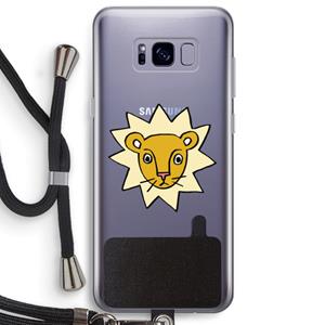 CaseCompany Kleine leeuw: Samsung Galaxy S8 Plus Transparant Hoesje met koord