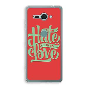 CaseCompany Turn hate into love: Sony Xperia XZ2 Compact Transparant Hoesje