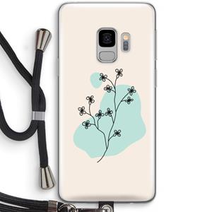CaseCompany Love your petals: Samsung Galaxy S9 Transparant Hoesje met koord