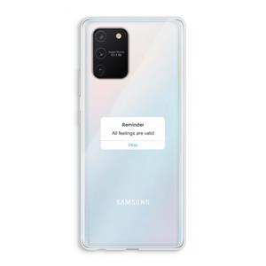CaseCompany Reminder: Samsung Galaxy S10 Lite Transparant Hoesje