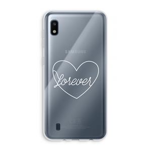 CaseCompany Forever heart pastel: Samsung Galaxy A10 Transparant Hoesje