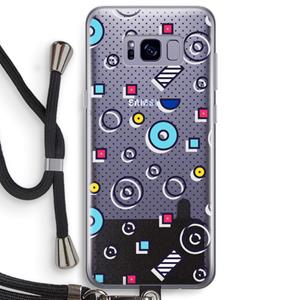 CaseCompany 8-bit N°9: Samsung Galaxy S8 Plus Transparant Hoesje met koord