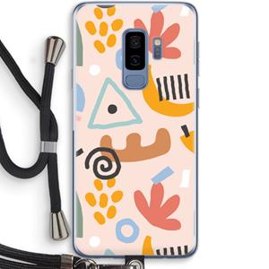 CaseCompany Abstract: Samsung Galaxy S9 Plus Transparant Hoesje met koord