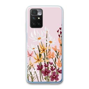 CaseCompany Painted wildflowers: Xiaomi Redmi 10 Transparant Hoesje