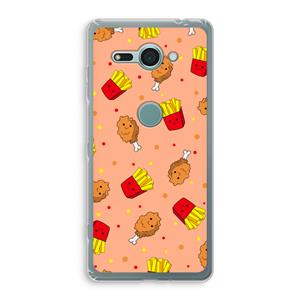 CaseCompany Chicken 'n Fries: Sony Xperia XZ2 Compact Transparant Hoesje