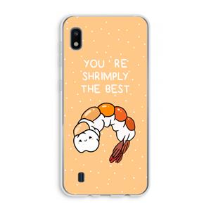 CaseCompany You're Shrimply The Best: Samsung Galaxy A10 Transparant Hoesje
