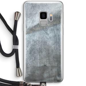 CaseCompany Grey Stone: Samsung Galaxy S9 Transparant Hoesje met koord