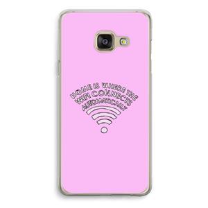 CaseCompany Home Is Where The Wifi Is: Samsung Galaxy A3 (2016) Transparant Hoesje