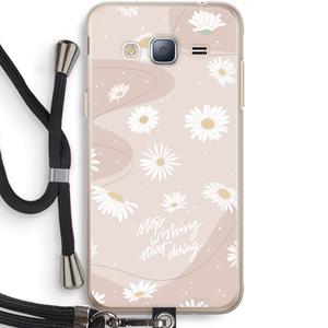 CaseCompany Daydreaming becomes reality: Samsung Galaxy J3 (2016) Transparant Hoesje met koord