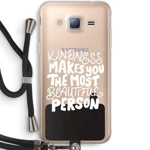 CaseCompany The prettiest: Samsung Galaxy J3 (2016) Transparant Hoesje met koord
