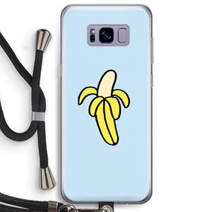 CaseCompany Banana: Samsung Galaxy S8 Plus Transparant Hoesje met koord