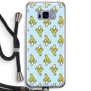 CaseCompany Bananas: Samsung Galaxy S8 Plus Transparant Hoesje met koord