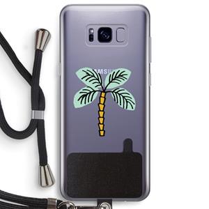 CaseCompany Palmboom: Samsung Galaxy S8 Plus Transparant Hoesje met koord