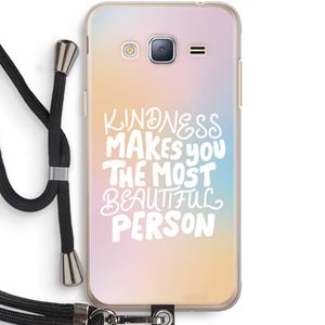 CaseCompany The prettiest: Samsung Galaxy J3 (2016) Transparant Hoesje met koord