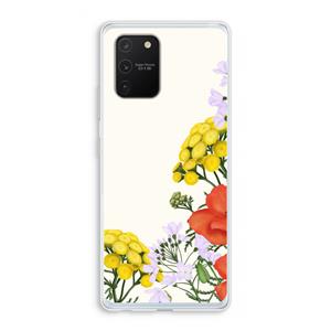 CaseCompany Wilde bloemen: Samsung Galaxy S10 Lite Transparant Hoesje
