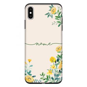 CaseCompany Gele bloemen: iPhone XS Max Tough Case