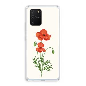 CaseCompany Red poppy: Samsung Galaxy S10 Lite Transparant Hoesje