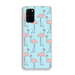 CaseCompany Anything Flamingoes: Samsung Galaxy S20 Plus Transparant Hoesje