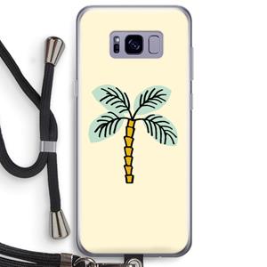 CaseCompany Palmboom: Samsung Galaxy S8 Plus Transparant Hoesje met koord