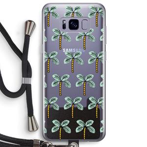 CaseCompany Paradise: Samsung Galaxy S8 Plus Transparant Hoesje met koord