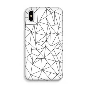 CaseCompany Geometrische lijnen zwart: iPhone XS Tough Case