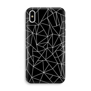 CaseCompany Geometrische lijnen wit: iPhone XS Tough Case