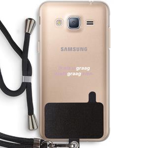 CaseCompany uzelf graag zien: Samsung Galaxy J3 (2016) Transparant Hoesje met koord