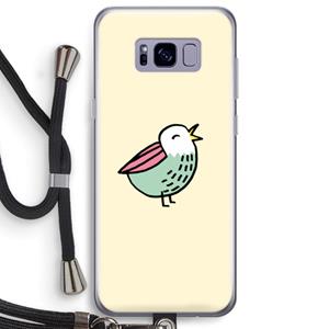 CaseCompany Birdy: Samsung Galaxy S8 Plus Transparant Hoesje met koord