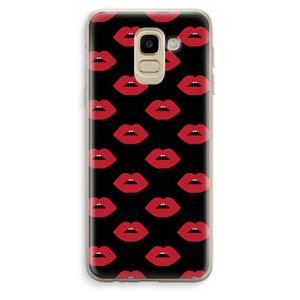 CaseCompany Lips: Samsung Galaxy J6 (2018) Transparant Hoesje
