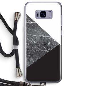 CaseCompany Combinatie marmer: Samsung Galaxy S8 Plus Transparant Hoesje met koord