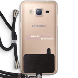 CaseCompany uw waarde daalt niet: Samsung Galaxy J3 (2016) Transparant Hoesje met koord