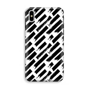 CaseCompany Zwarte vegen: iPhone XS Tough Case