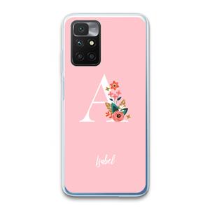 CaseCompany Pink Bouquet: Xiaomi Redmi 10 Transparant Hoesje