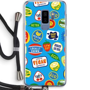 CaseCompany Fruitsticker: Samsung Galaxy S9 Plus Transparant Hoesje met koord
